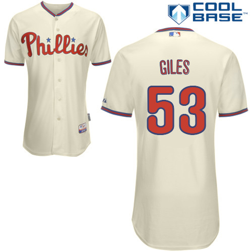 Ken Giles #53 Youth Baseball Jersey-Philadelphia Phillies Authentic Alternate White Cool Base Home MLB Jersey